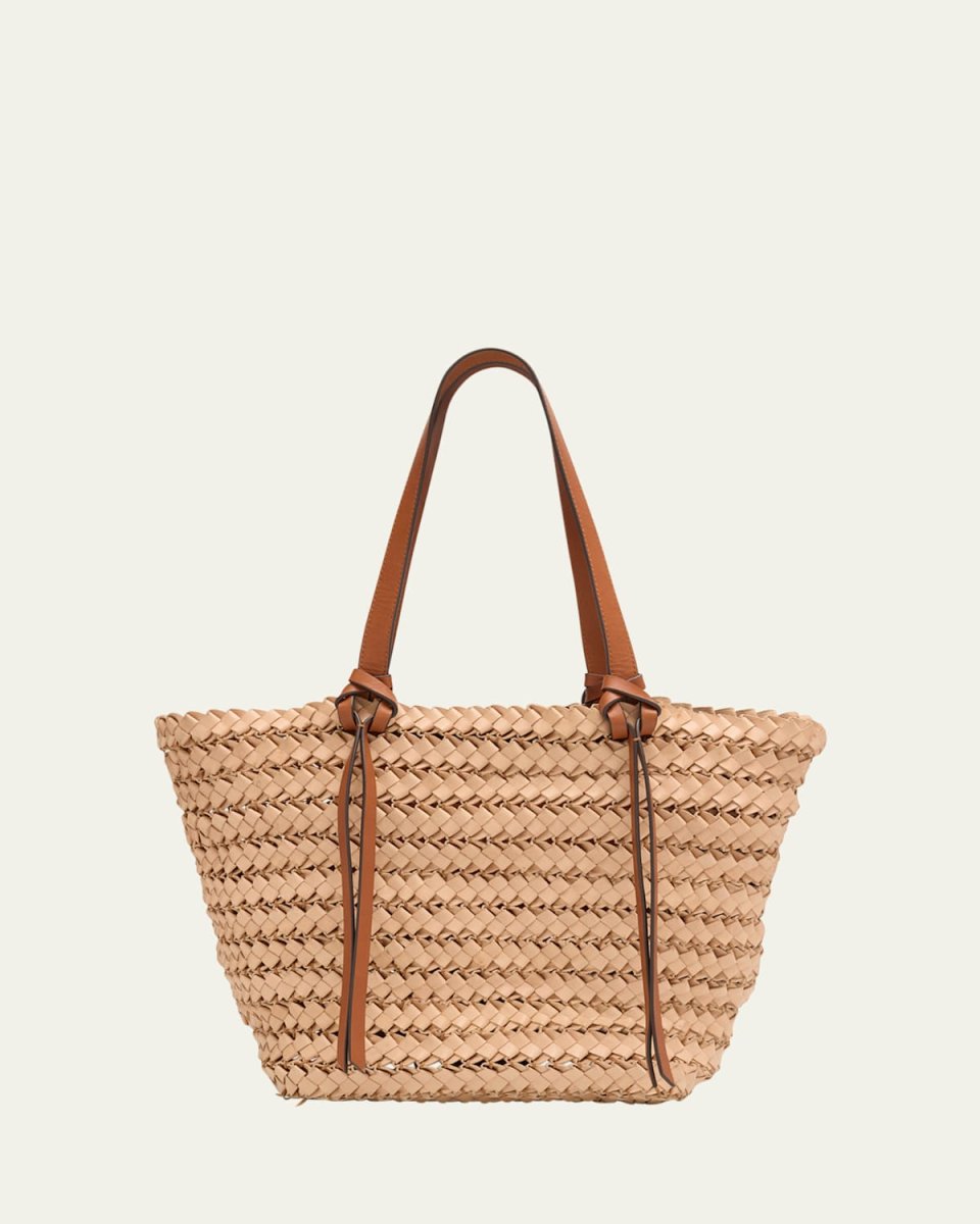 Imani Large Woven Leather Tote Bag
